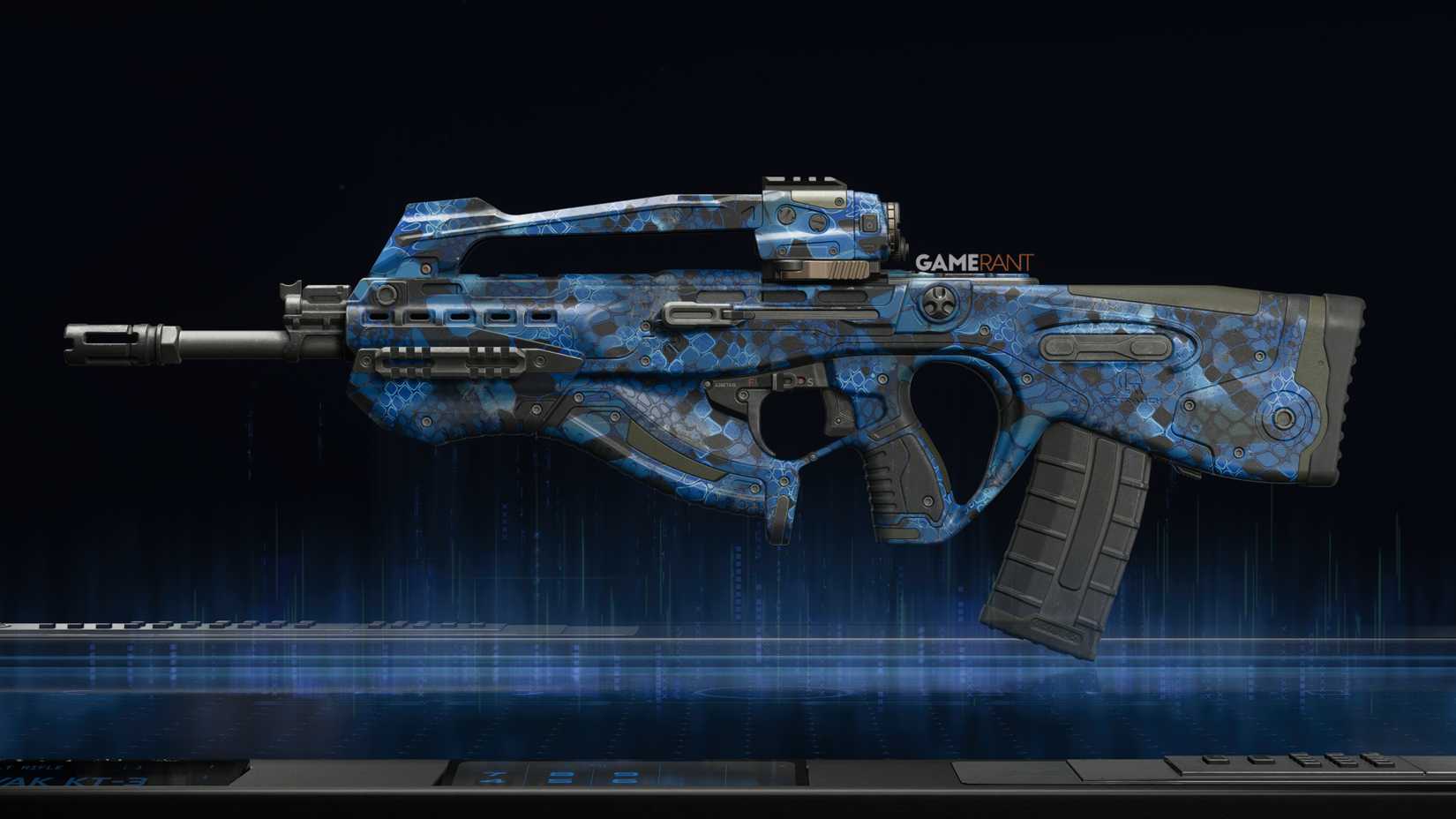 Blue Tiger Camo preview on the Swordfish A1 - Black Ops 7