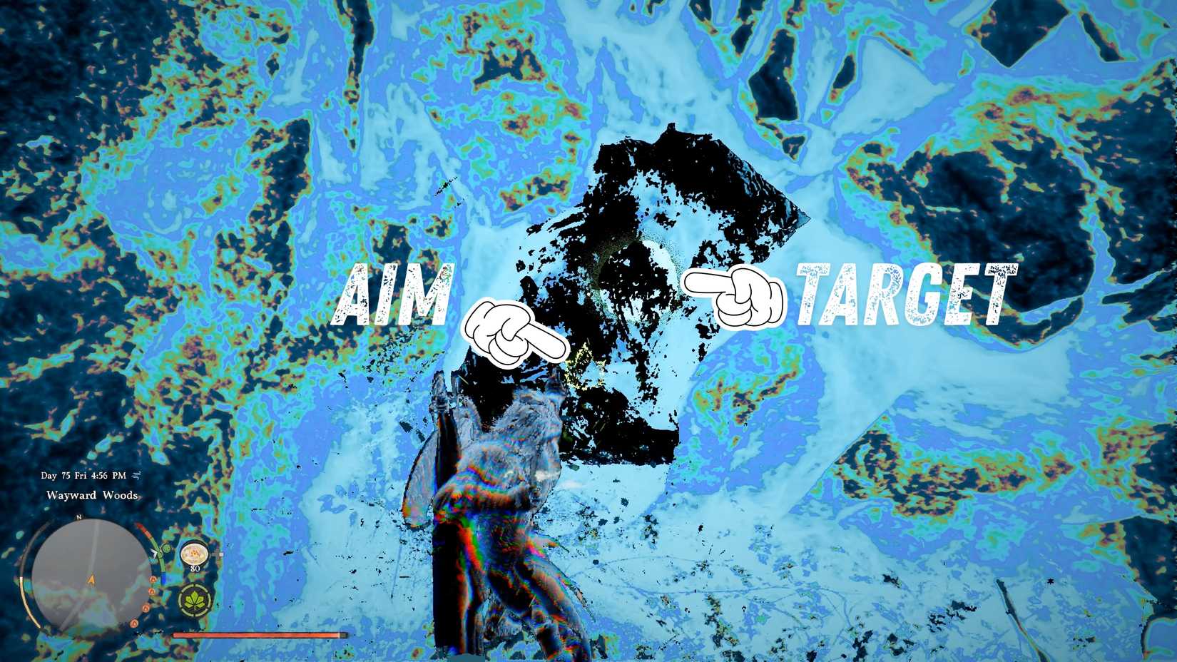 Focused Force breaking through the wall with Palm Crimson Desert