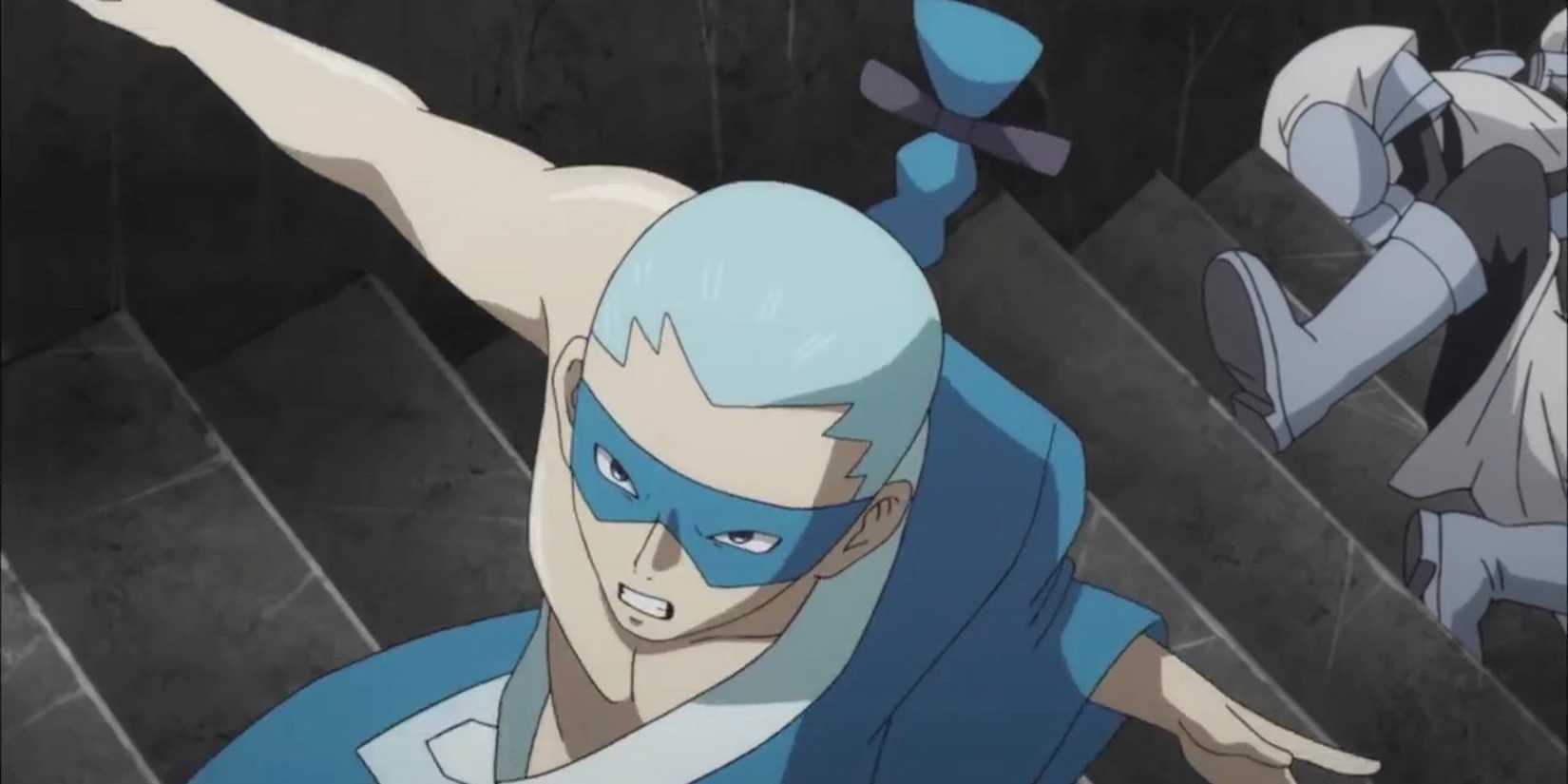 Brycen battling several Team Plasma Grunts.