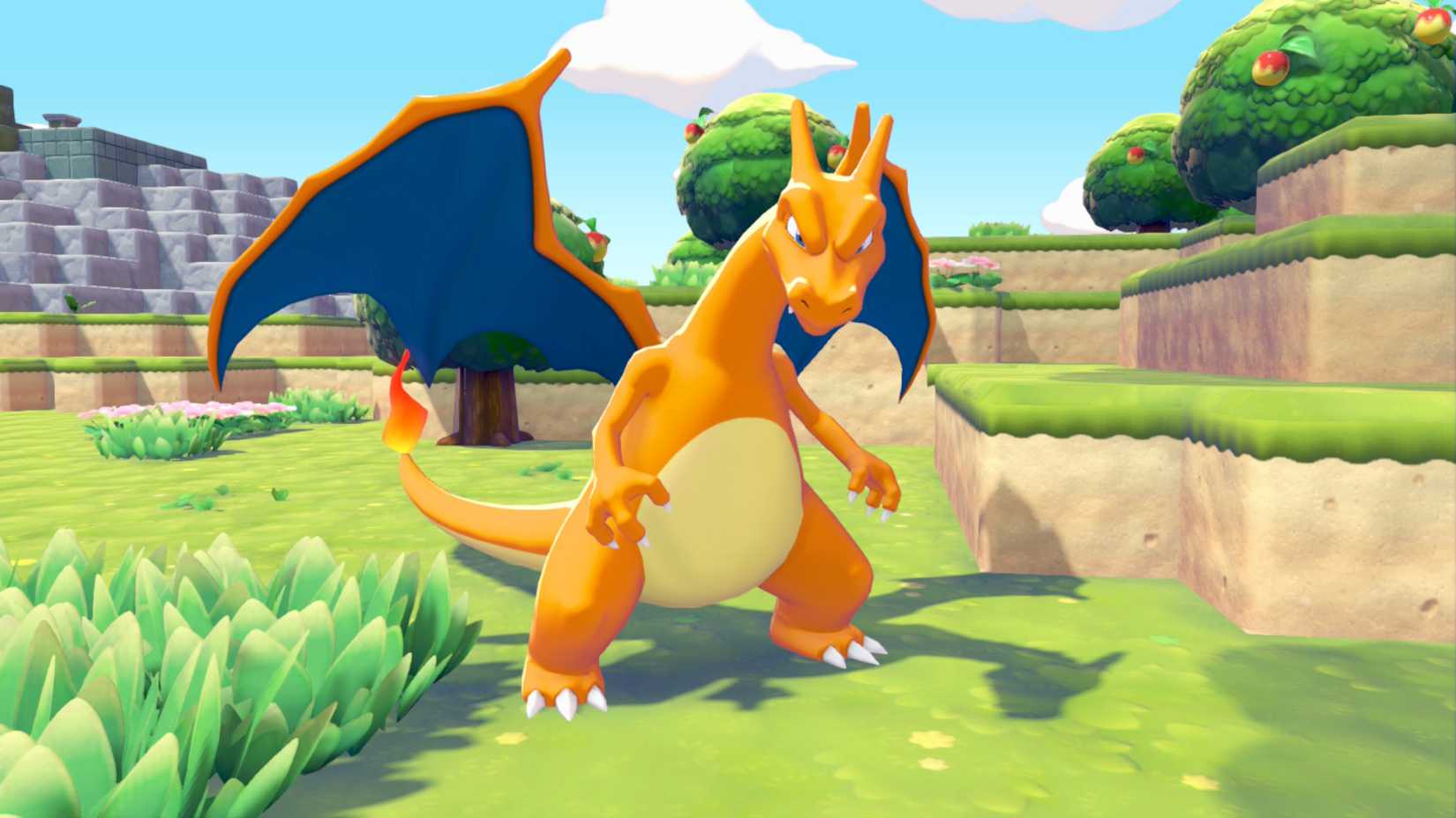 Kreasi Charizard Pokopia di dalam game pada tahun 2026