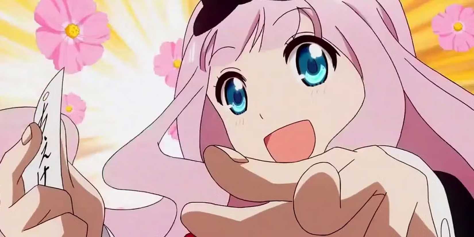 Chika Fujiwara is holding a piece of paper.