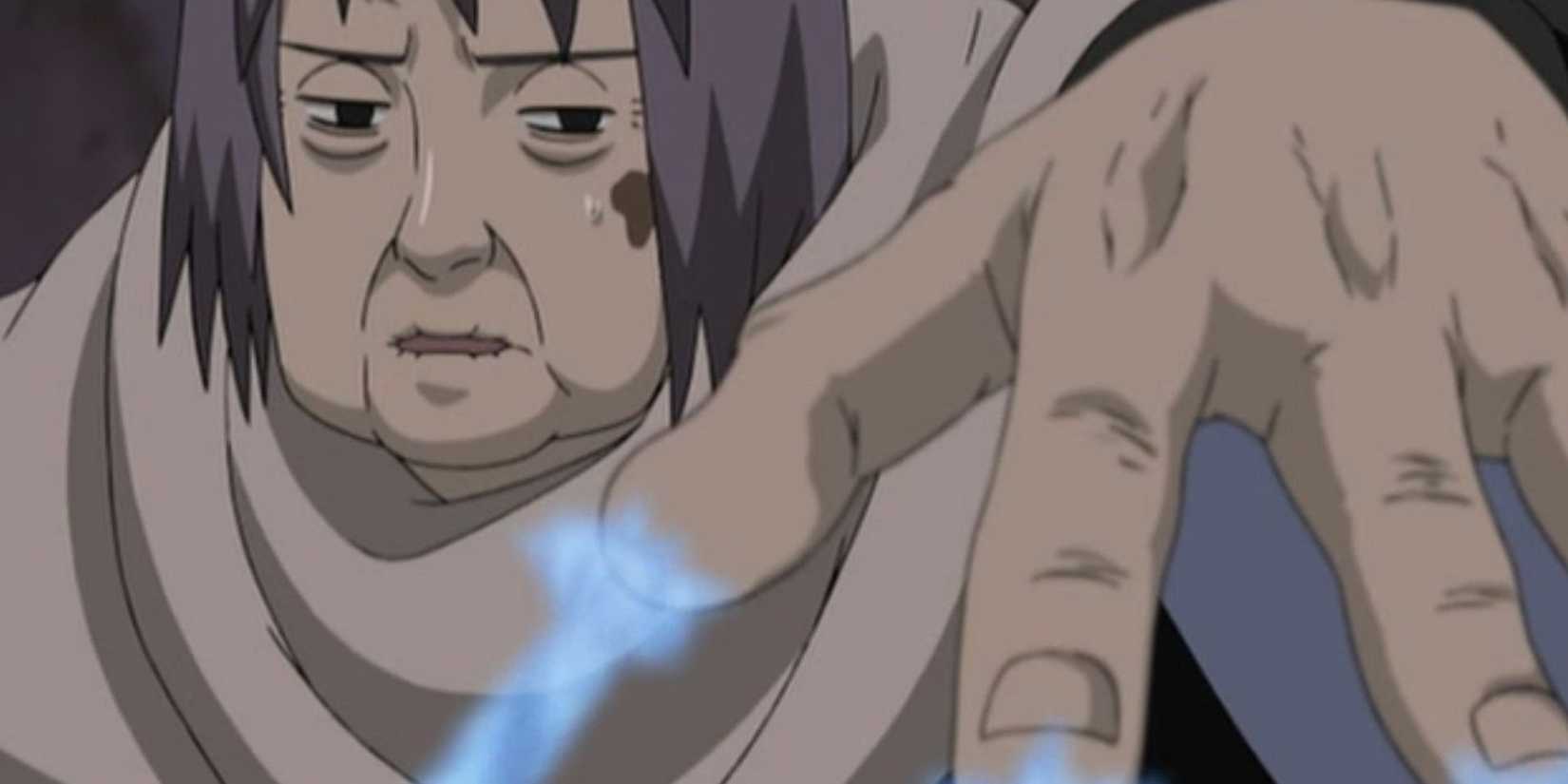 Chiyo has strings of chakra on her fingers.