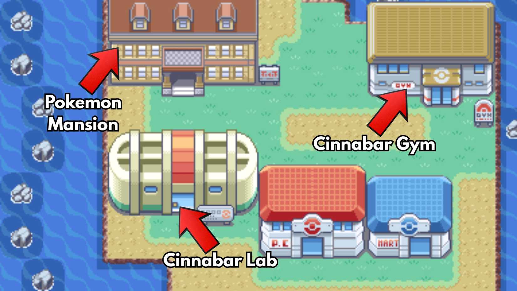 cinnabar island in pokemon firered leafgreen