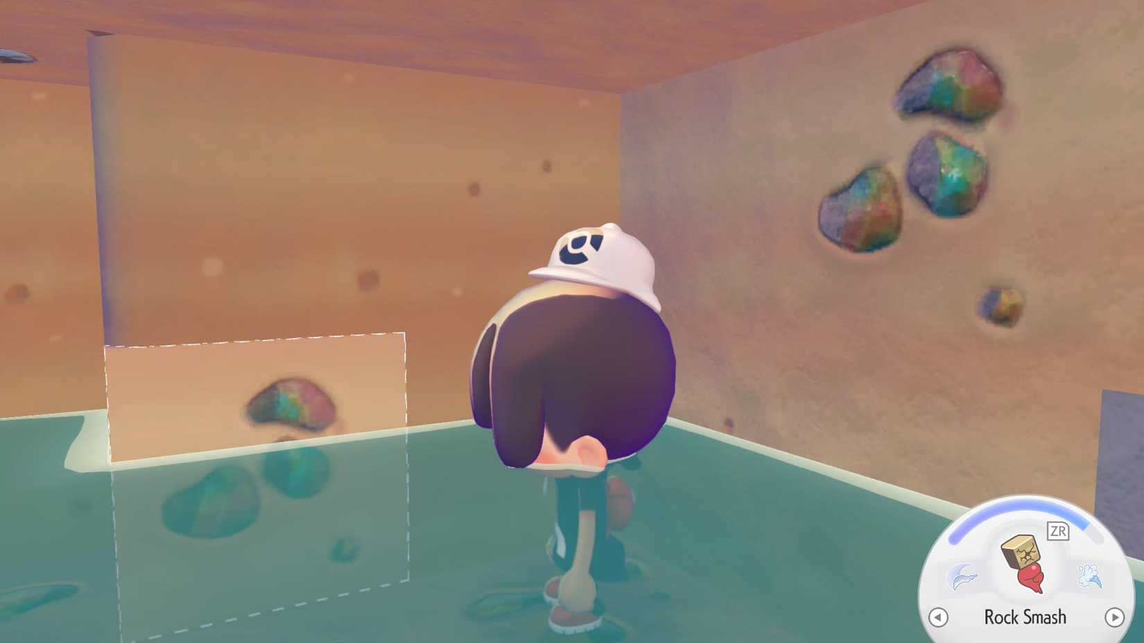 copper ore in cliff cave in pokopia