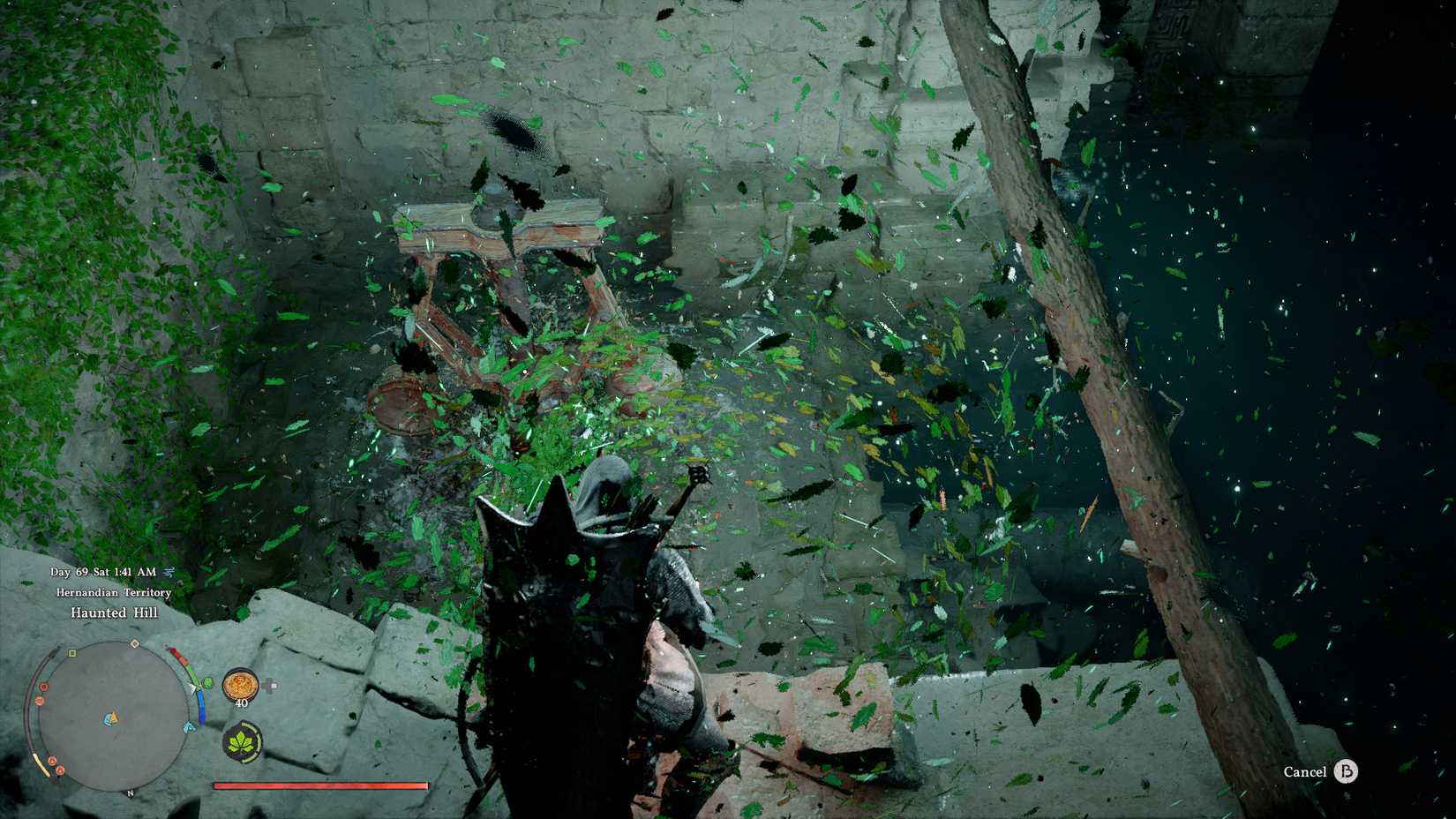 Crimson-Desert-Ghost-Hill-Ruins-Puzzle-Solution-Water-Drown-Dive-Device-How-To-Move-Solve-Guide - Spin Mechanism