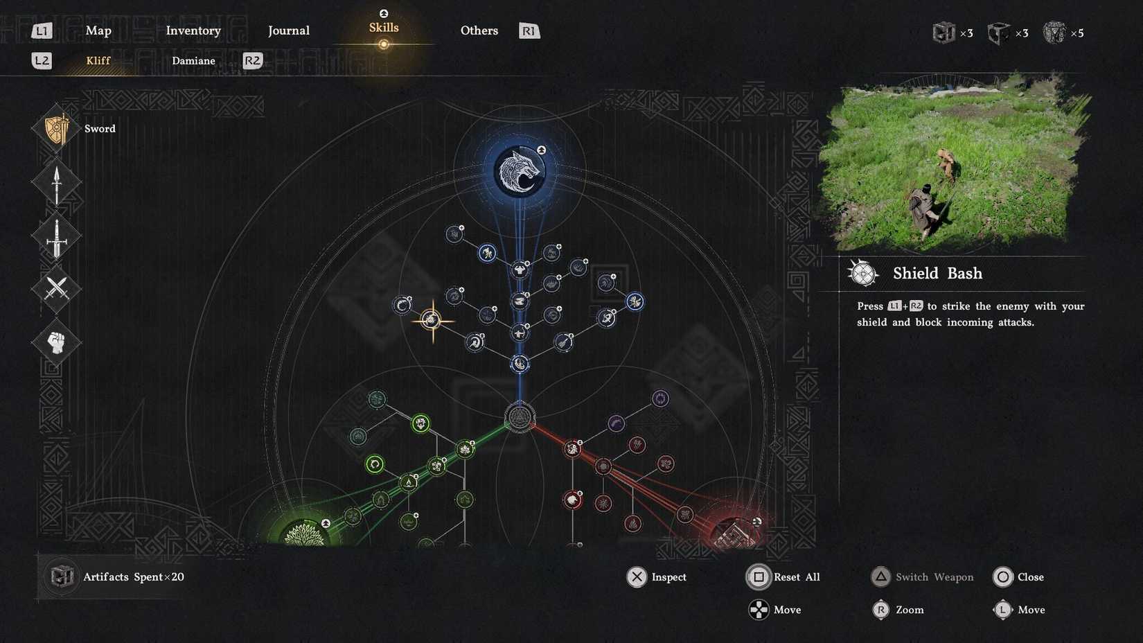 crimson desert defeat 3 enemies with a shield