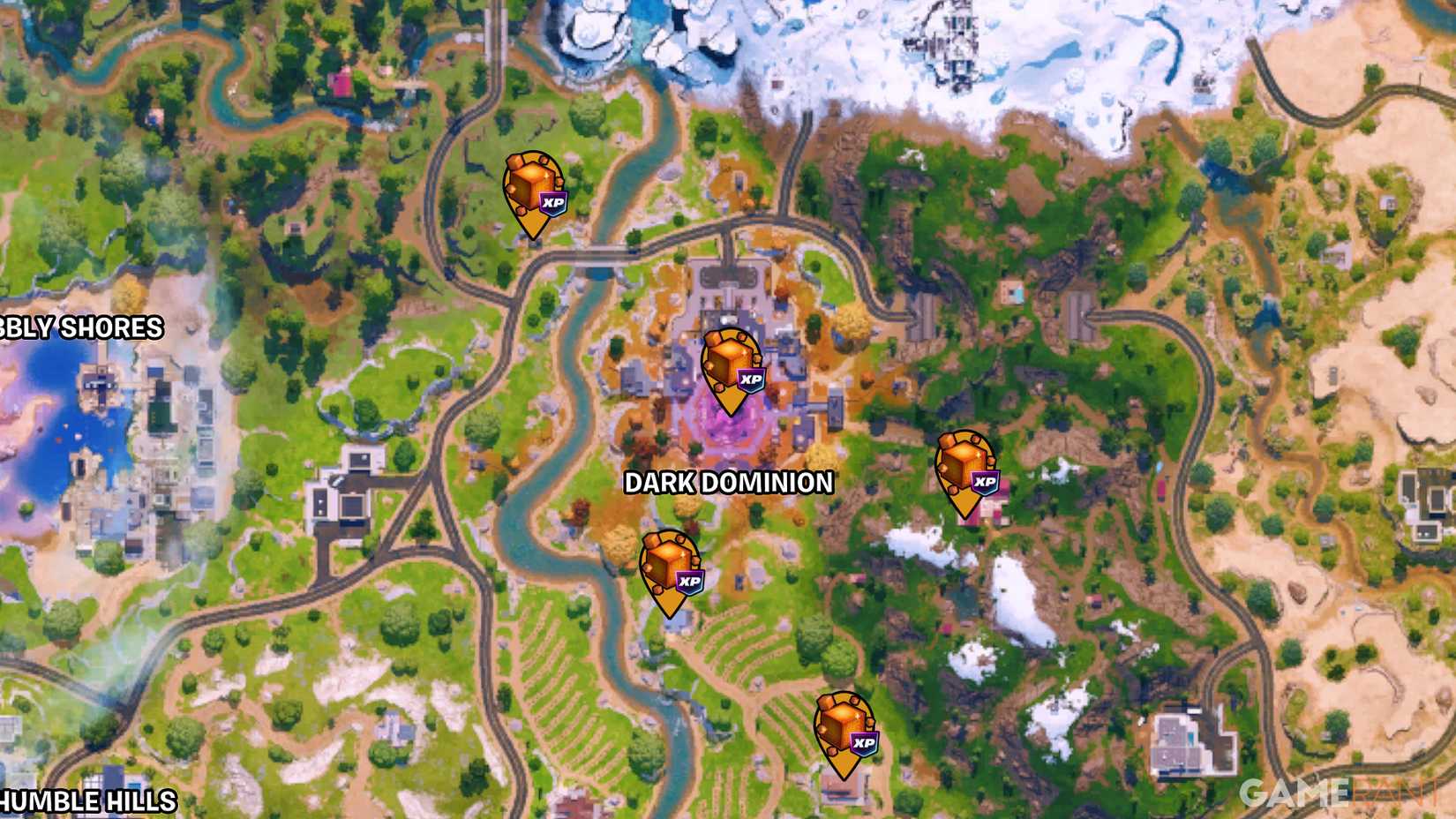 Dark Dominion Chaos Cube Locations in Fortnite