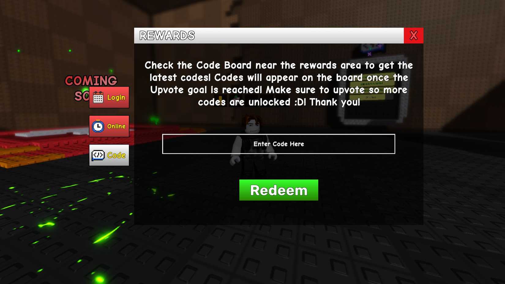 Defend your base from the Brainrots Code tab
