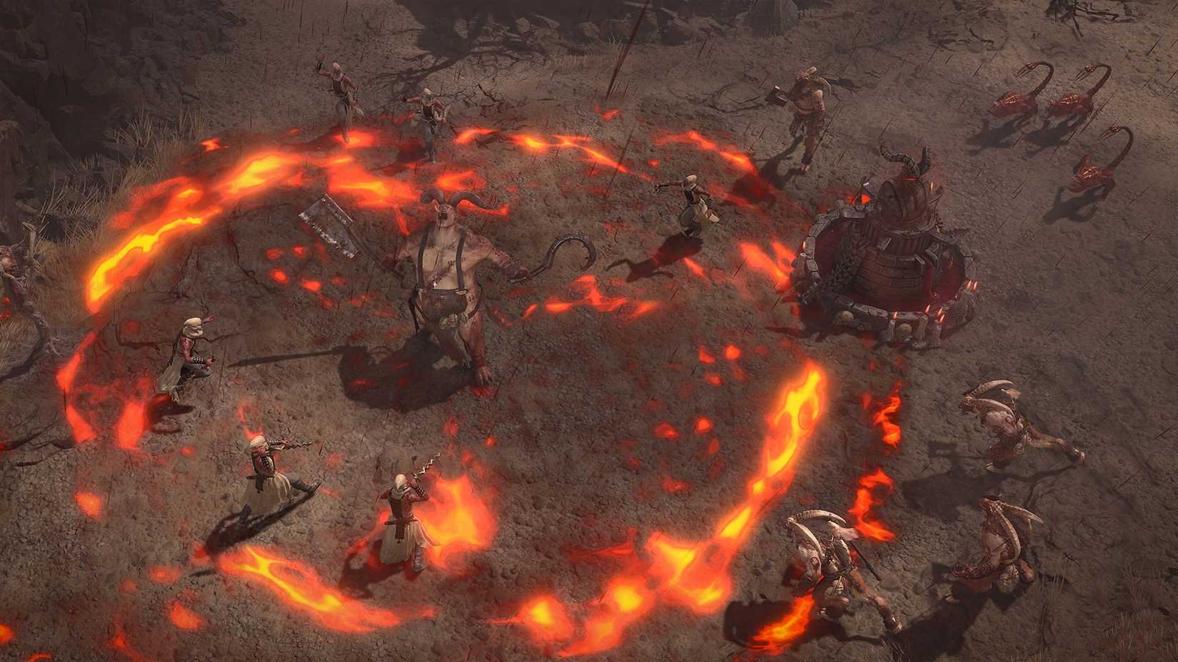 The Butcher fights enemies in Diablo 4.