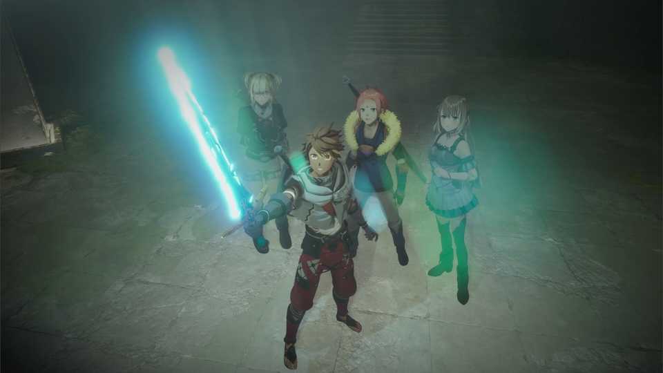 Echoes of Aincrad Press Image 11 A man holds a glowing sword up to the sky