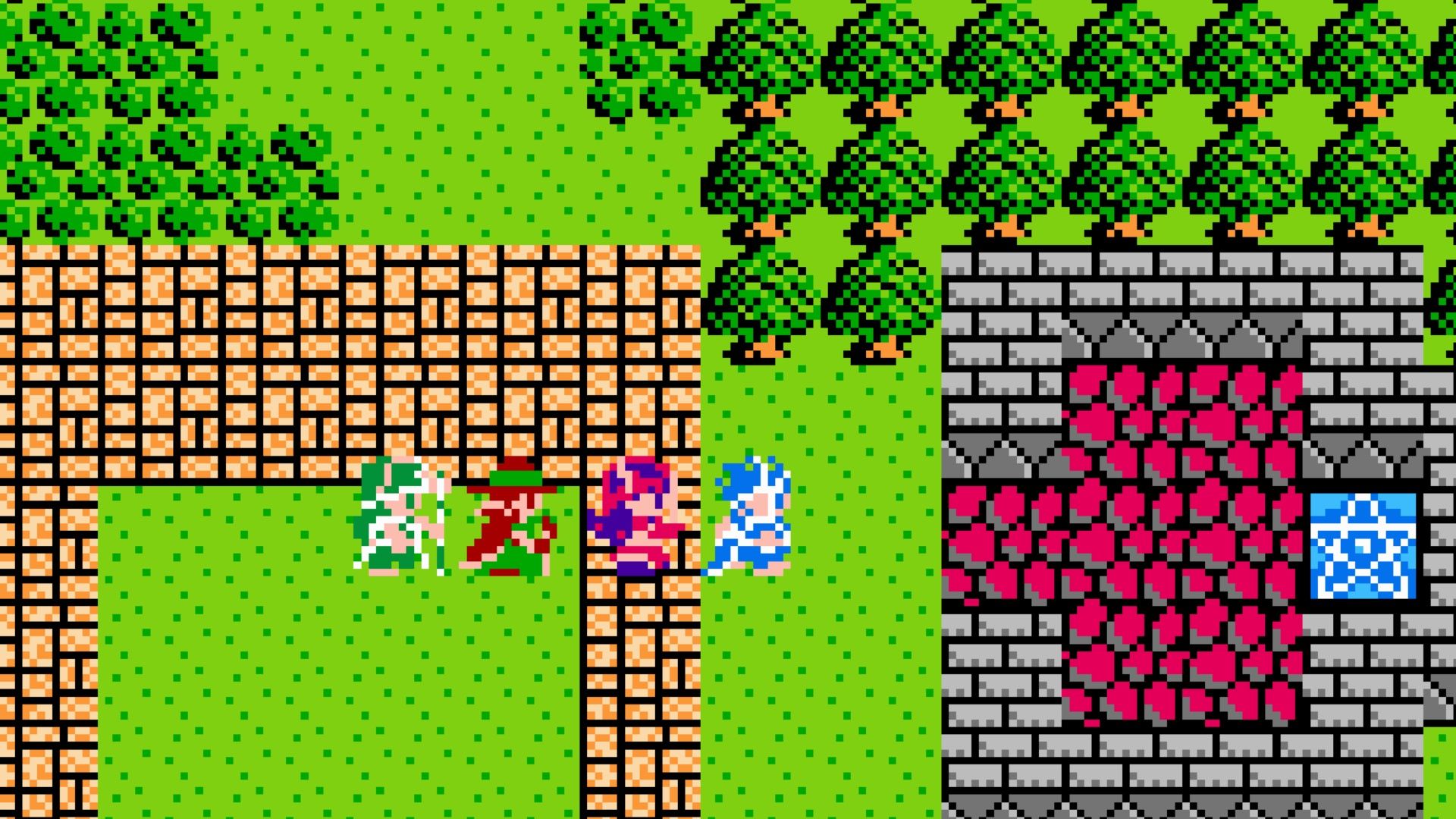 Exploring a town in Dragon Quest 3 (NES)