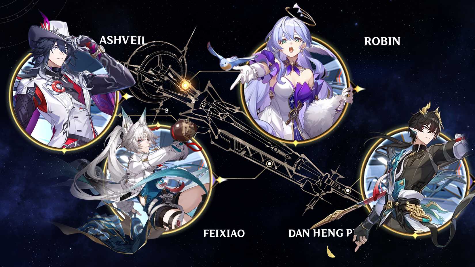 Feixiao-Robin--Dan Heng PT-a Ashveil The best teams in Honkai Star Rail