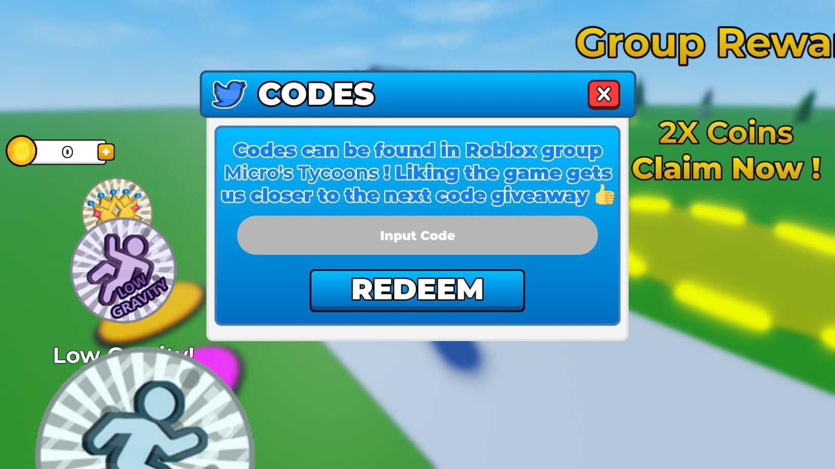 Gathering Tycoon 2 the codes tab