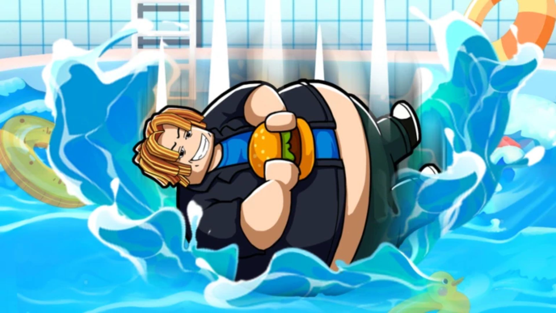 Get the fat to splash character