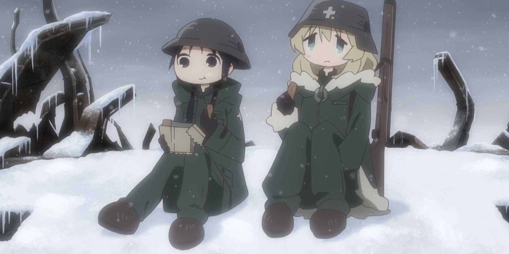 Girls' Last Visit The main characters are sitting next to each other.