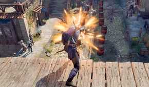Going Solo - Astarion firing a Firebolt to barrels in Baldur's Gate 3