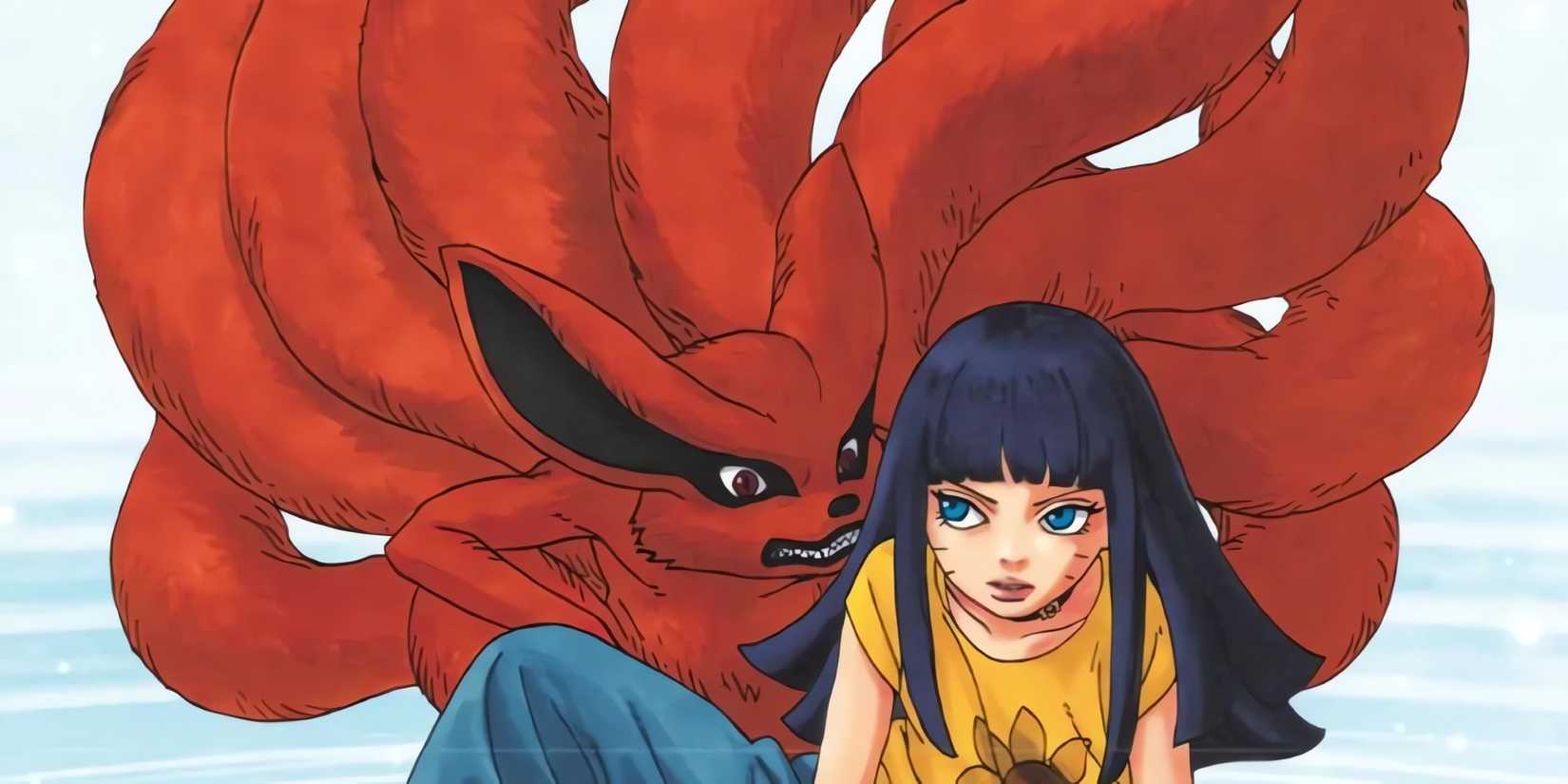 Himawari speaking with Kurama inside her mindscape.