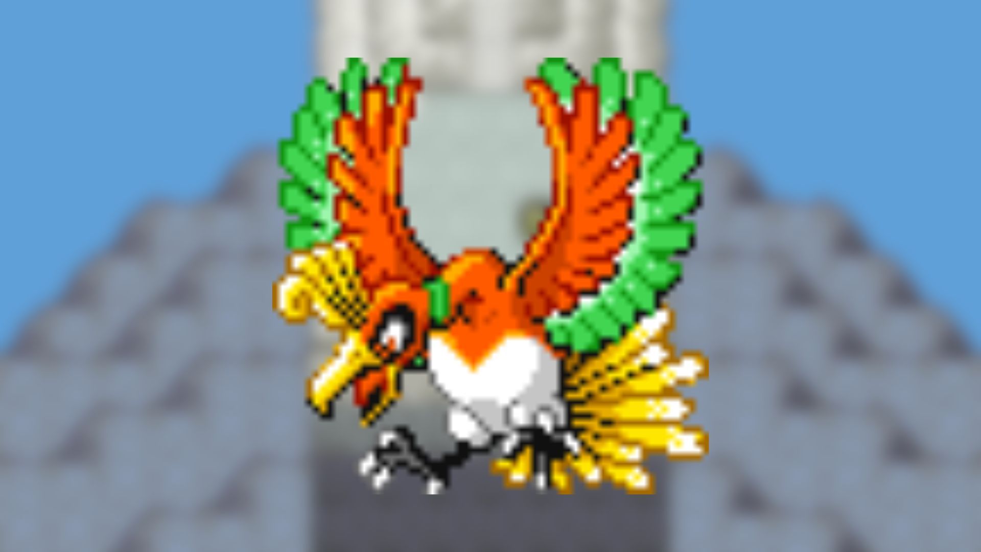 Ho-oh di Pokemon FireRed and LeafGreen.
