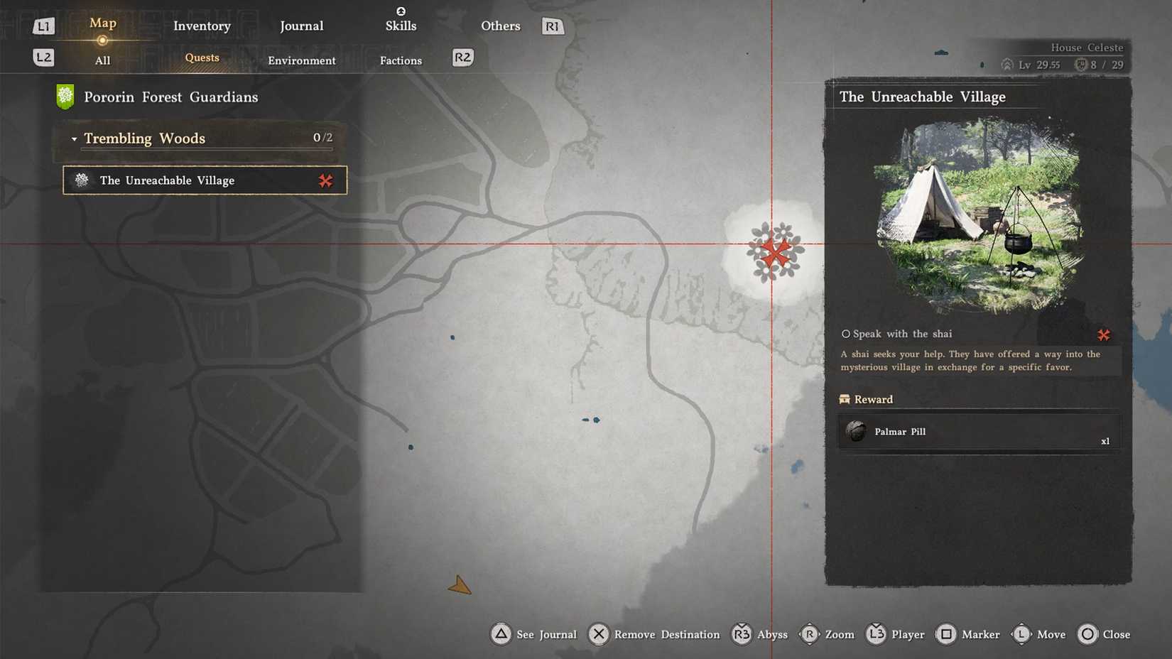 how to enter the unreachable village 1 in crimson desert