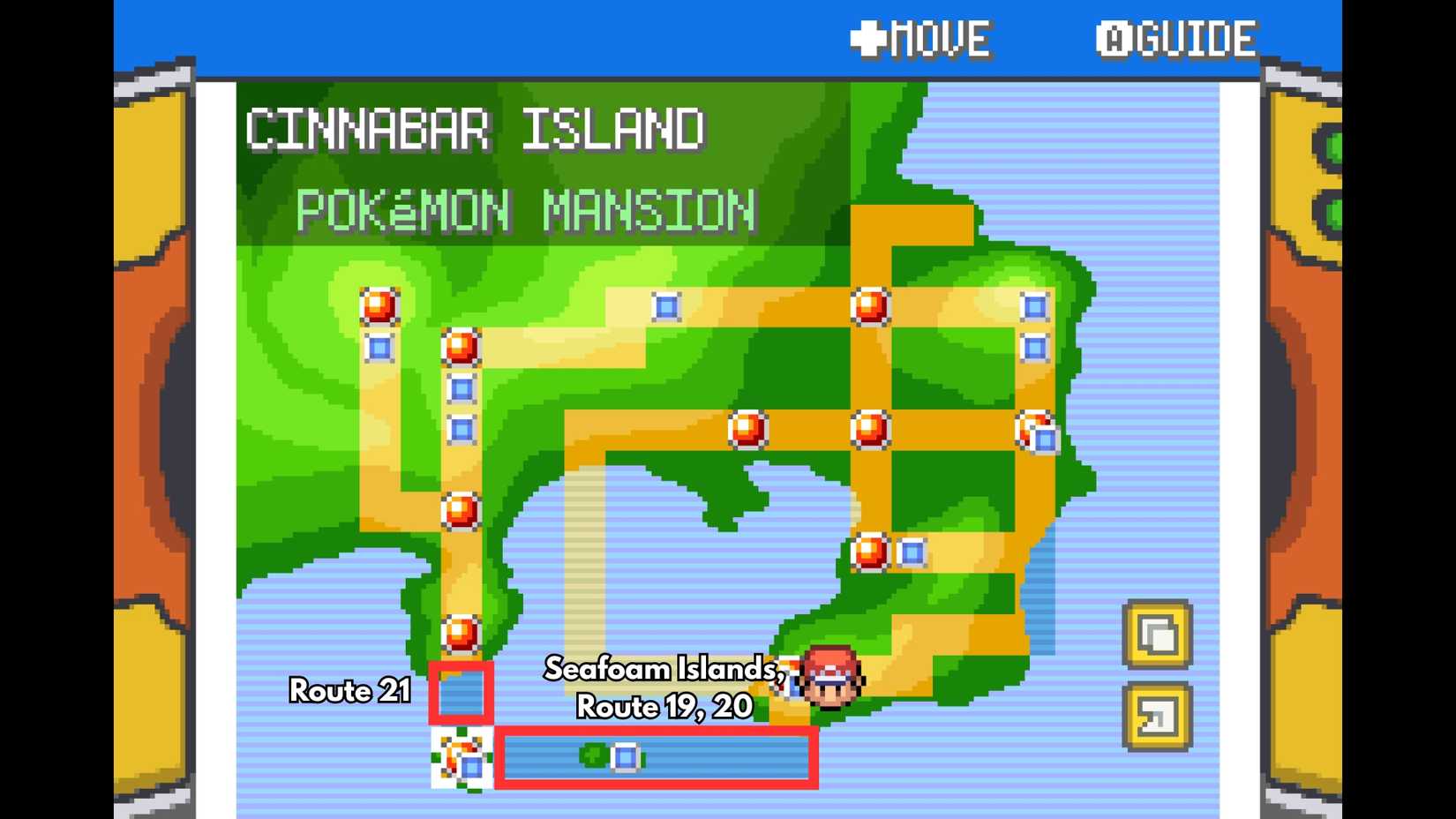 how to get to cinnabar island pokemon firered and leafgreen