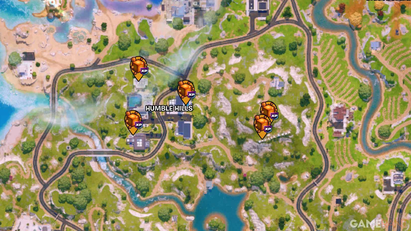 Humble Hills Chaos Cube Locations in Fortnite