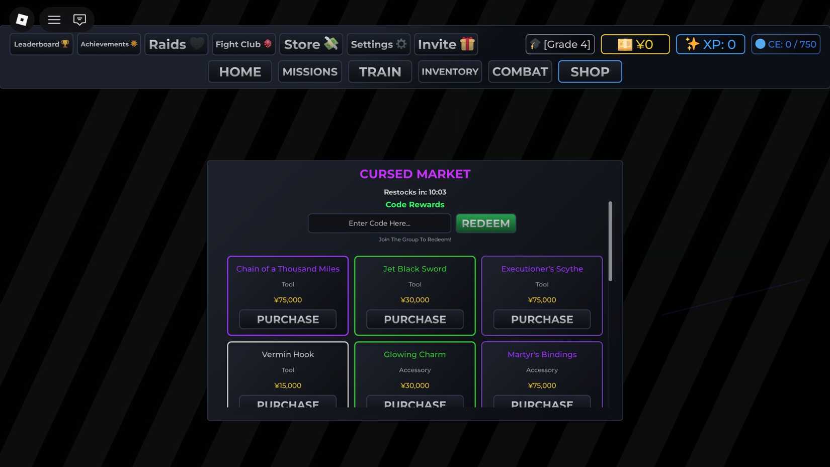 Jujutsu Kaisen Incremental cursed market