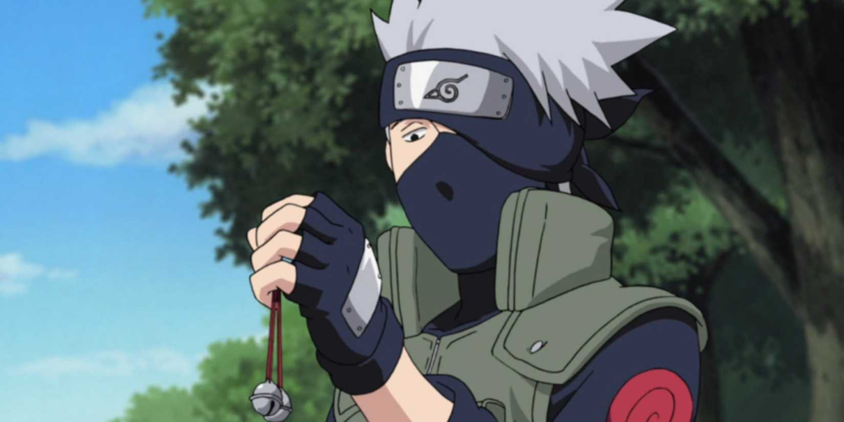 Kakashi as seen during the beginning of the series, wearing a pair of watches.