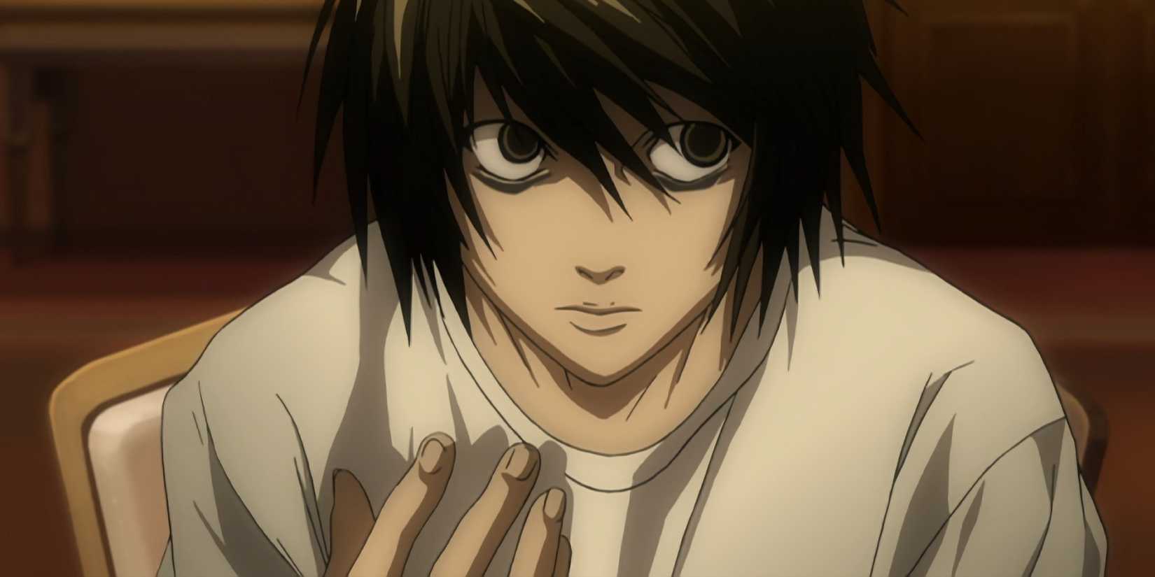 L looks to the side.