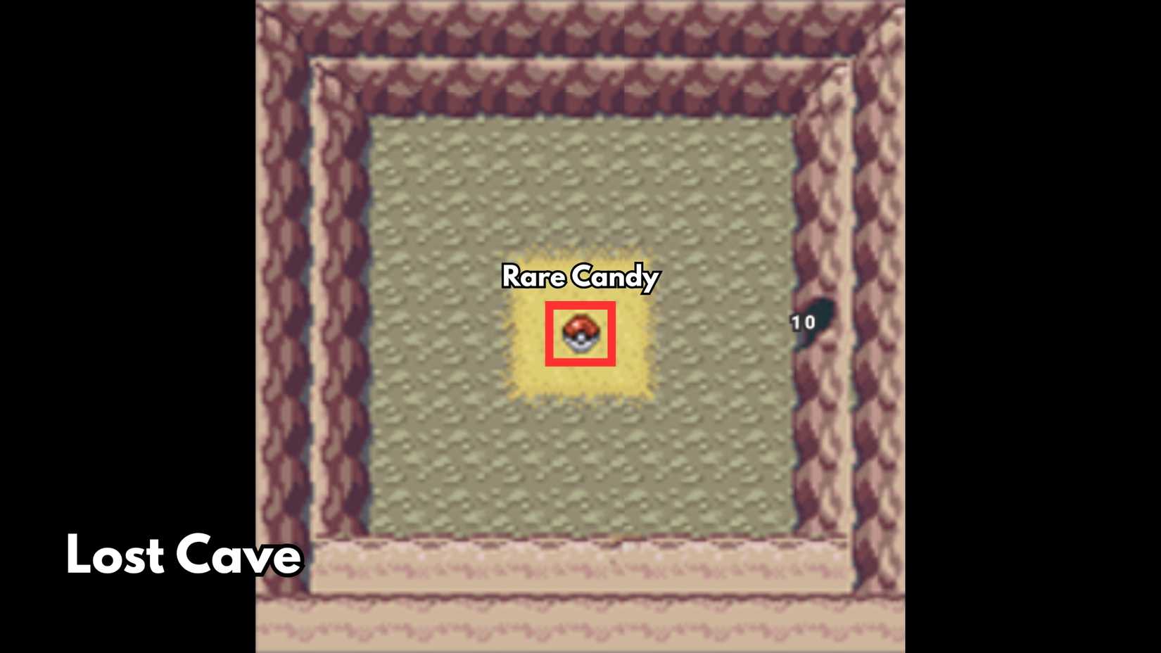Lost Cave rare candy location pokemon firered leafgreen