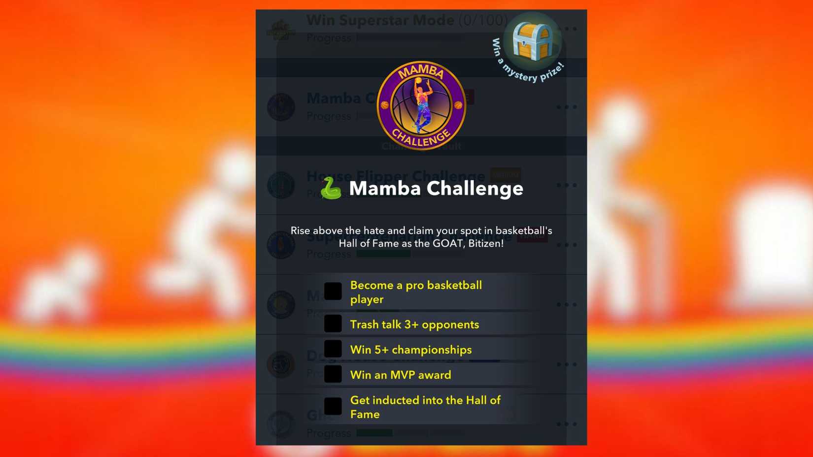 Mamba Challenge Beat Life