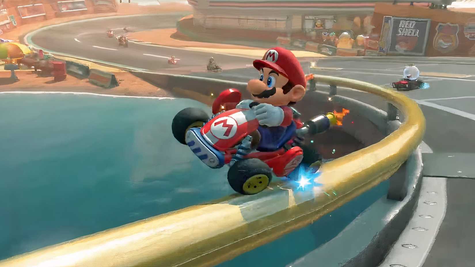 Mario Kart World Mario grinding screenshot
