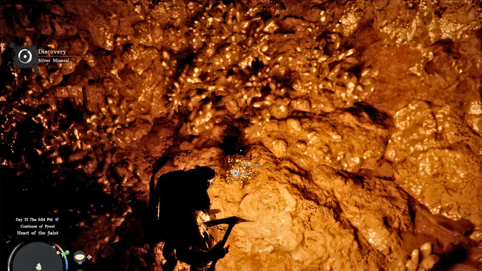 Silver ore mining in the Crimson Desert