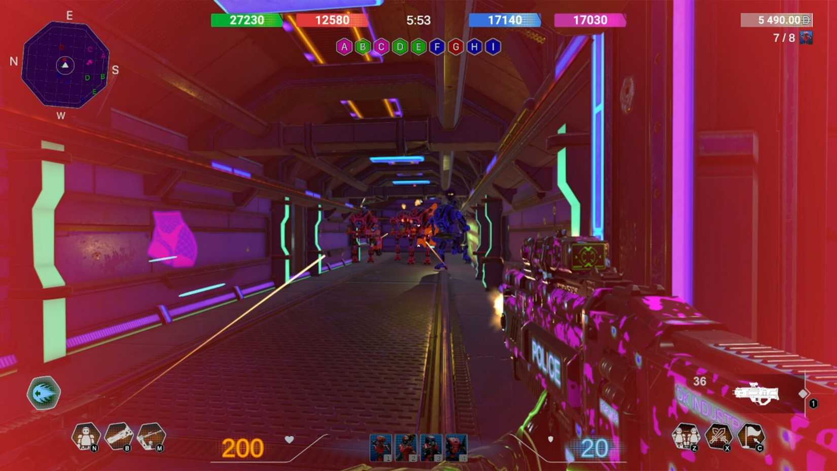 neon phonek robot game