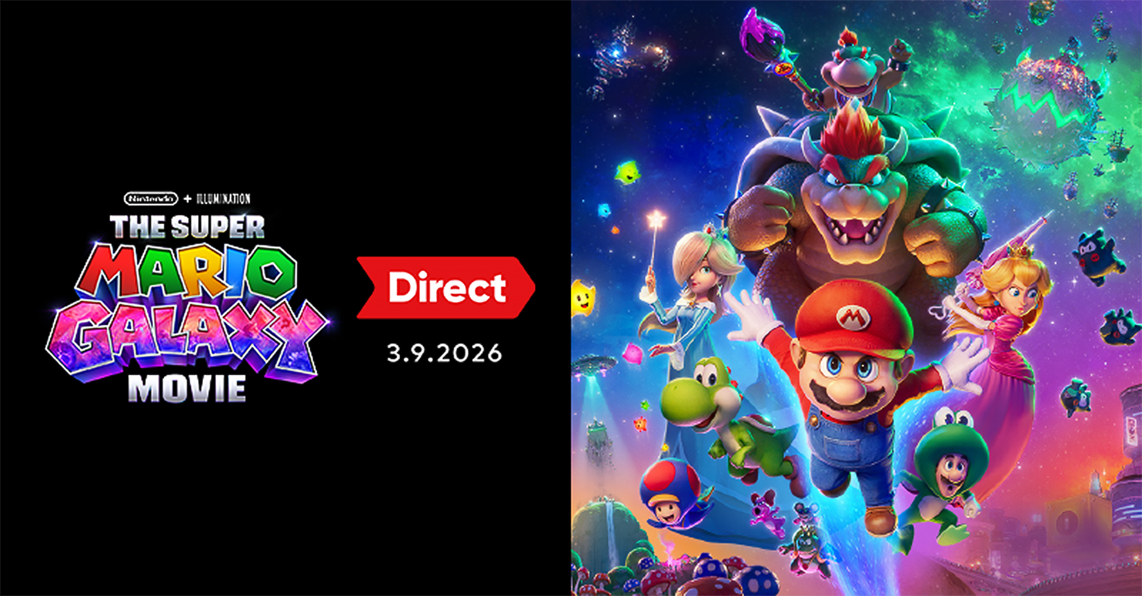Nintendo Direct Super Mario Galaxy Movie March 9 2026 Announcement Banner