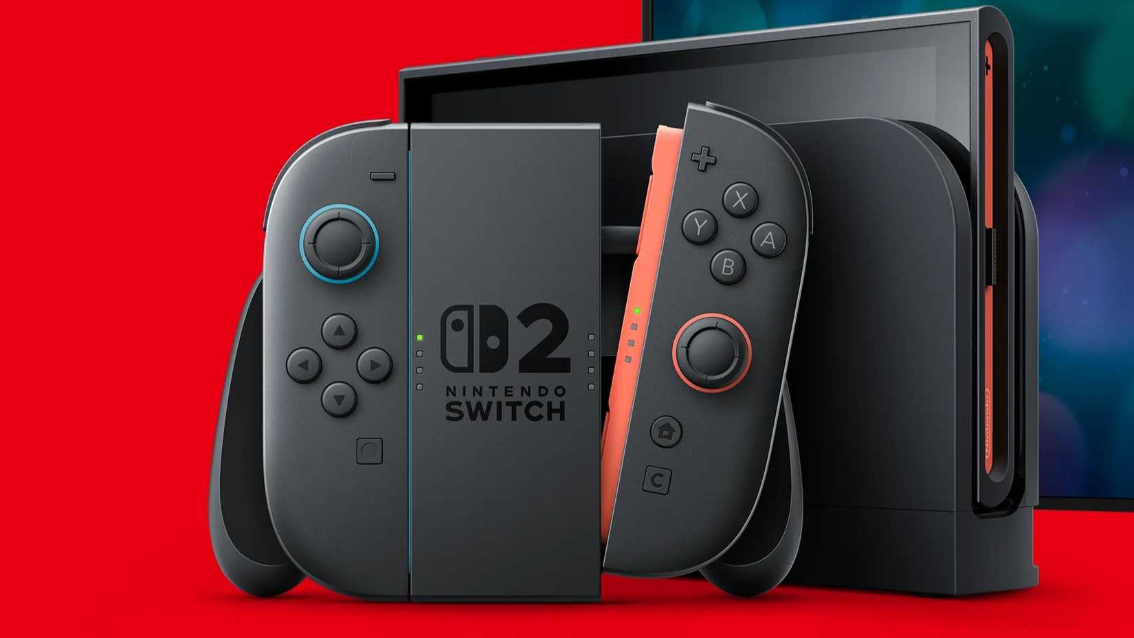 Nintendo Switch 2 next to TV