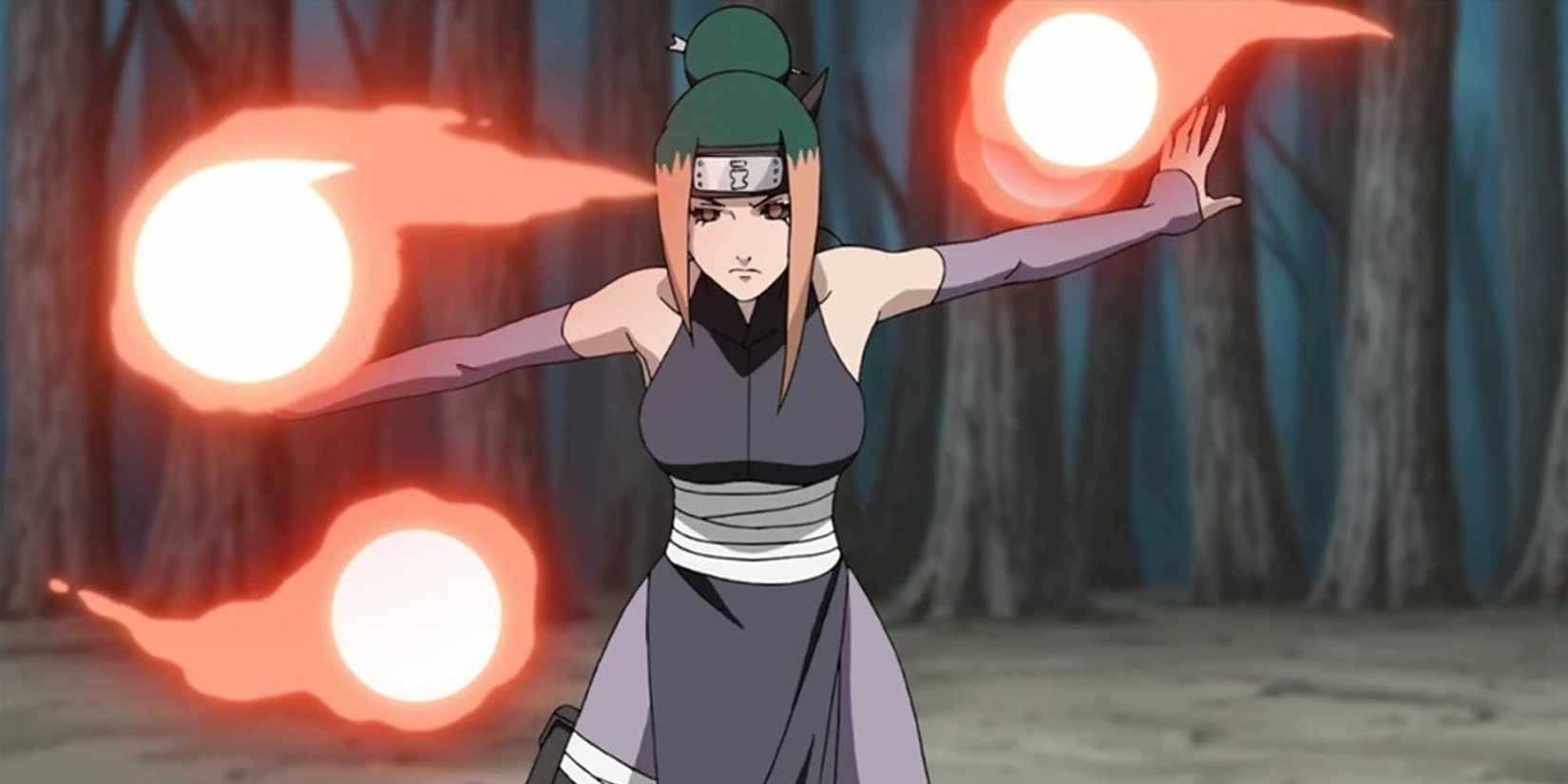 Pakura uses his jutsu in a forest.