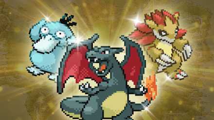 Shiny Charizard, Psyduck and Sandslash in Pokemon FireRed and LeafGreen