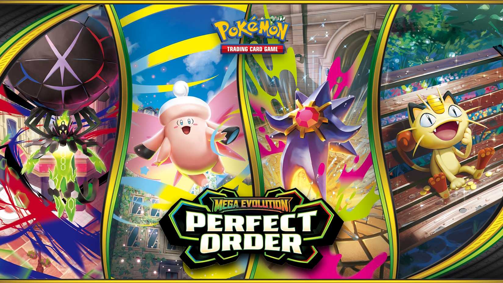 The key visual for the Pokemon TCG's Perfect Order expansion