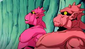 Raiti and Zaacro speaking about their failure after the heroes escape.