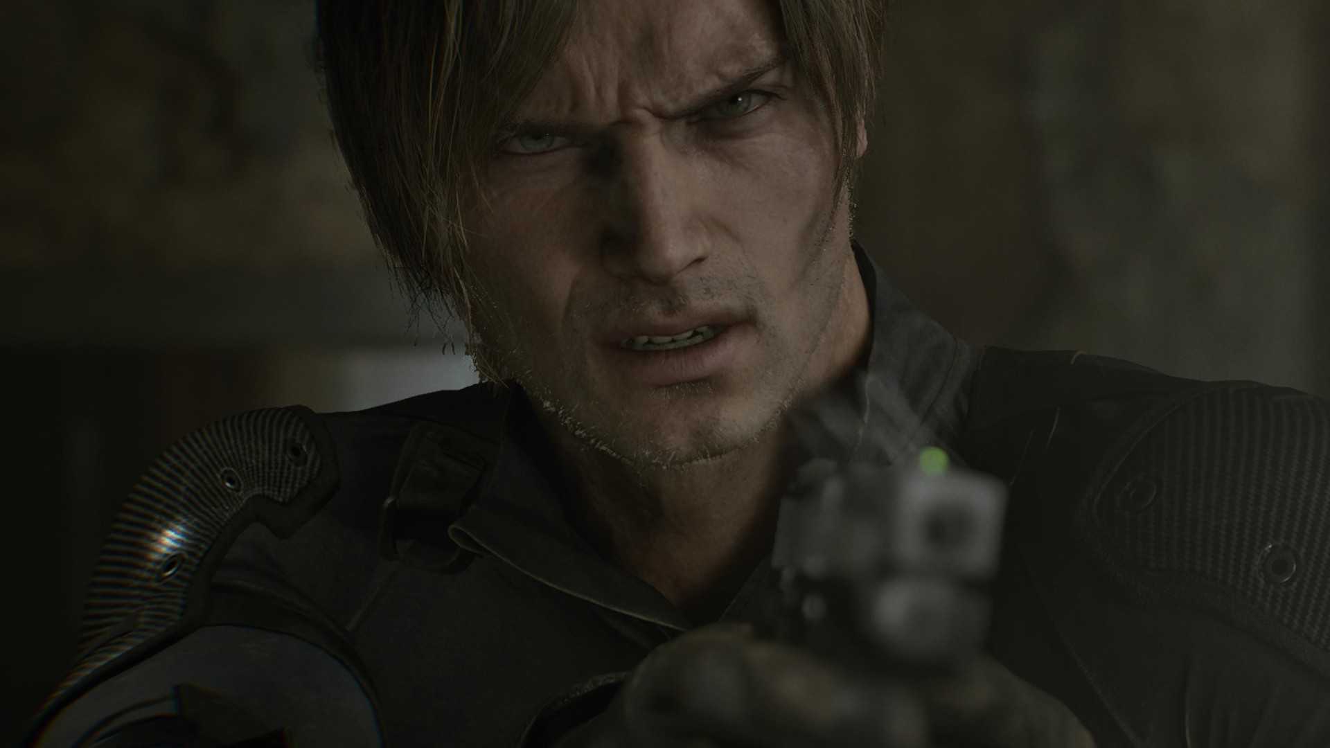 Leon S. Kennedy menodongkan senjata di Resident Evil Requiem