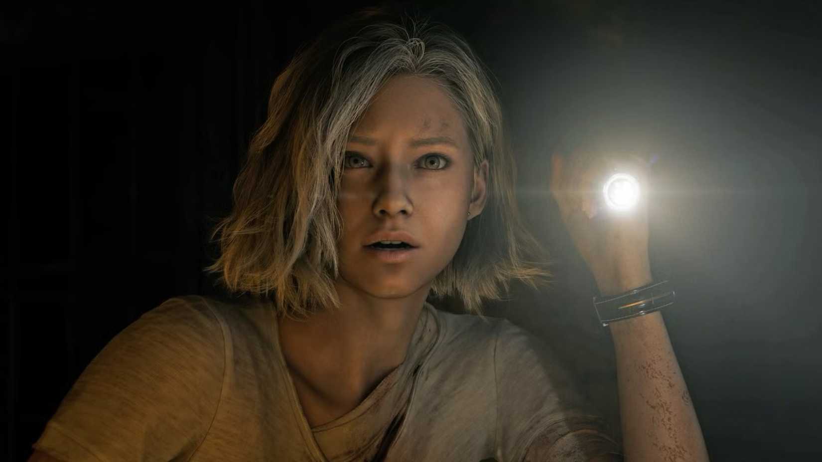 Grace Ashcroft holds a flashlight