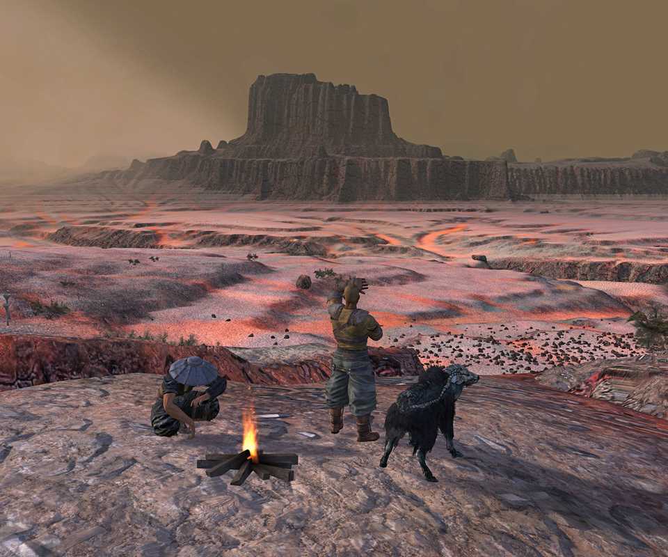 Resting at camp in Kenshi (2018)