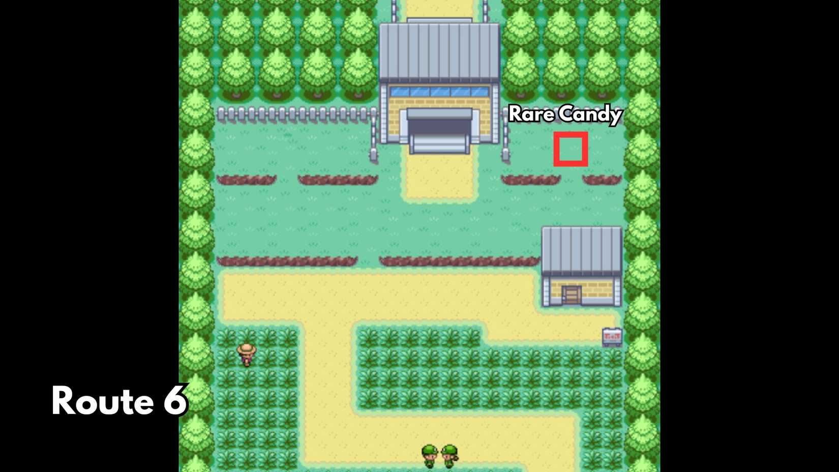 Route 6 rare candy location pokemon firered leafgreen