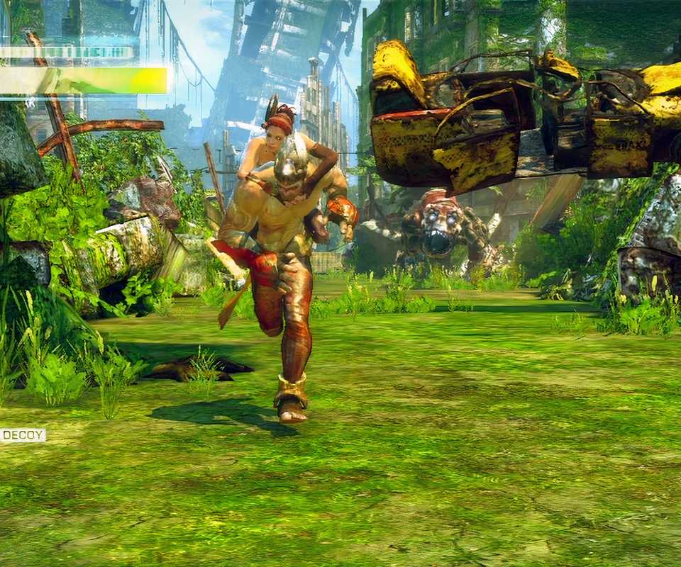 Running from an enemy in Enslaved Odyssey to the West (2010)-1