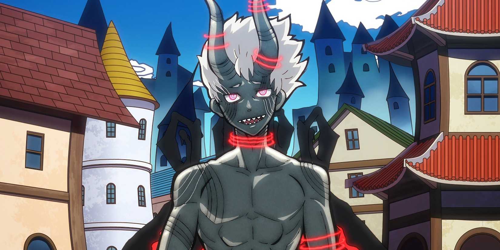 Shinra stands in a new city.