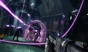 Shooting an enemy in Prey (Mooncrash DLC)