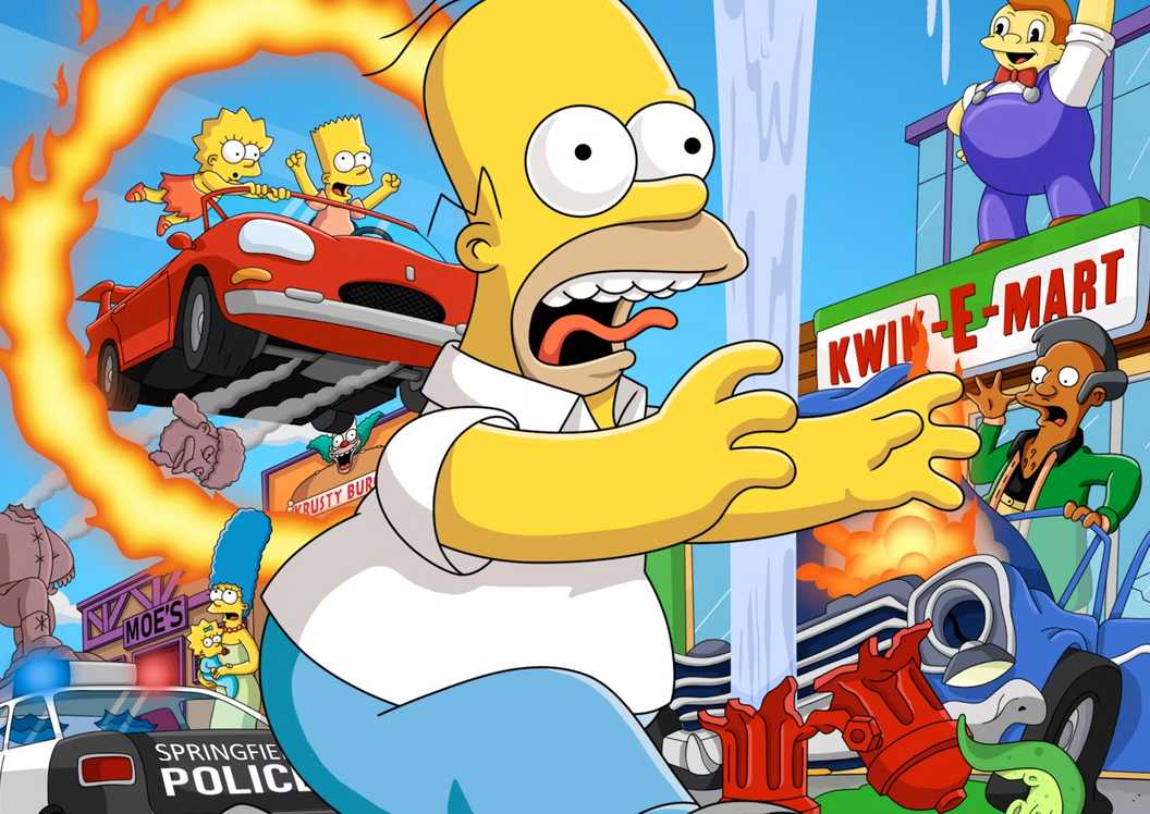 Key art for Simpsons: Hit and Run.