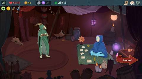 Slay the Spire 2 - A character at the shop.