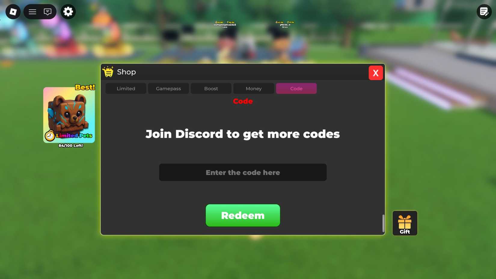 Smash Tape Simulator the codes tab