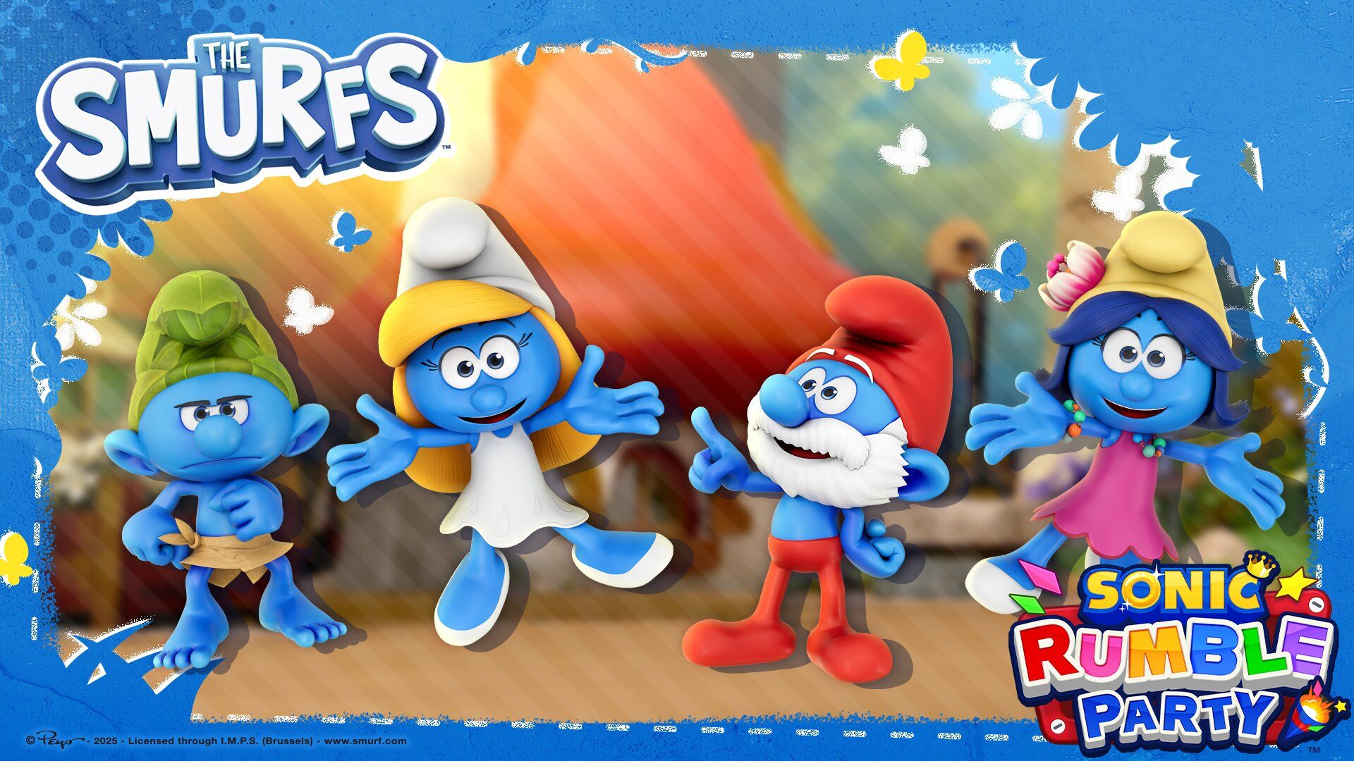 Sonic Rumble Party Relaunches With Smurfs Collab